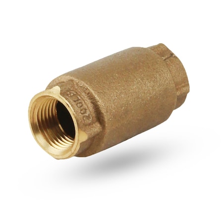 Everflow FIP Inline Spring Loaded Check Valve, Cast Brass 1-1/4" 150T114-NL